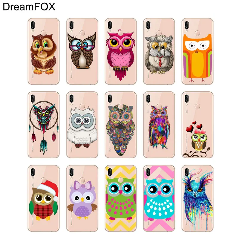 DREAMFOX L023 Мягкий силиконовый чехол из ТПУ с милым рисунком совы для huawei Honor 6A 6C 7X9 10 P20