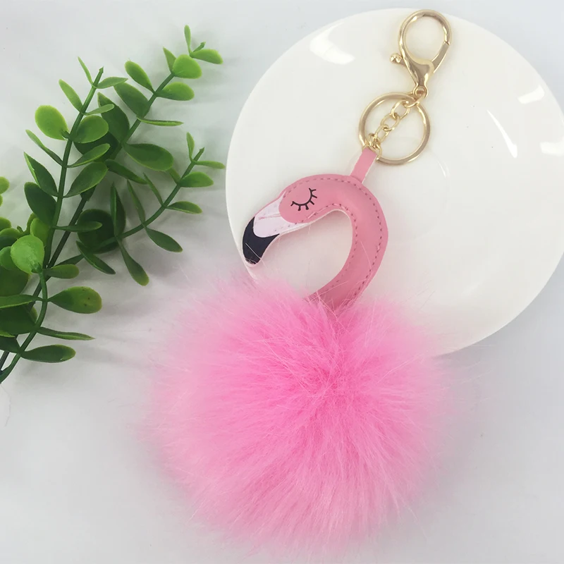 Брелок в виде фламинго Pokemon Hair Ball Аксессуары для мобильных телефонов пушистый