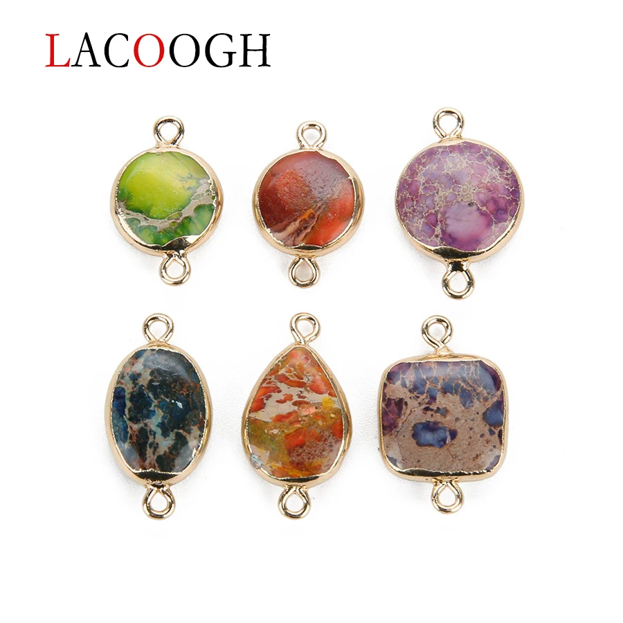 Железное кольцо золото медь окантовка Императорский камень двойное отверстие