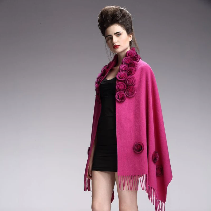 Лидер продаж 2016 новинка женская зимняя популярная шерстяная шаль ZY87051 с объемным