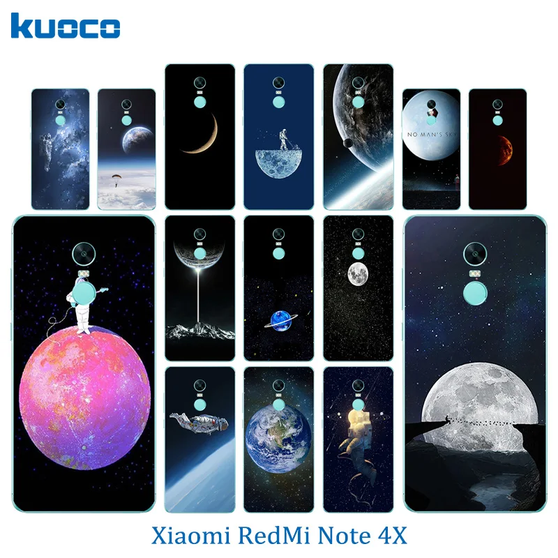 Phone Cases For Xiaomi Redmi Note 4X Soft Back Cover Space World Pattern for 4 Global Version Coque Anti Knock Funda |