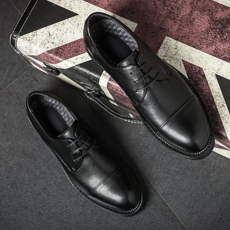 Nens/простая модельная деловая повседневная кожаная обувь Мужская дышащая из