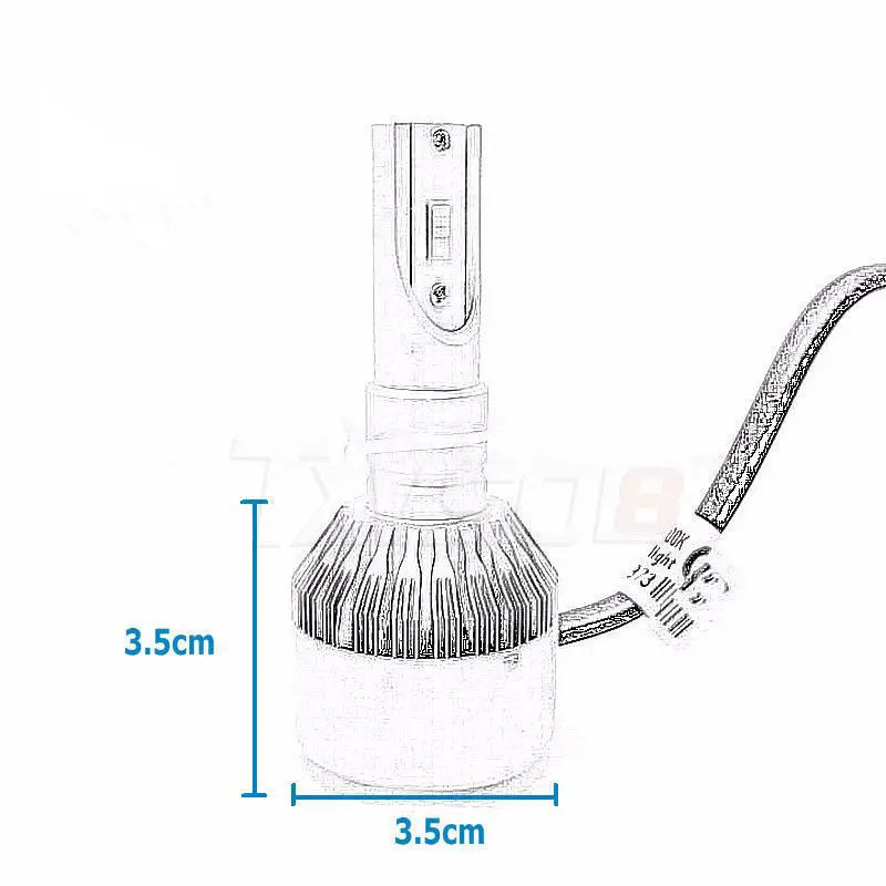 2 шт. Автомобильные светодиодные лампы H1 55 Вт 6000 К лм|h1 55w|car headlightlight source |