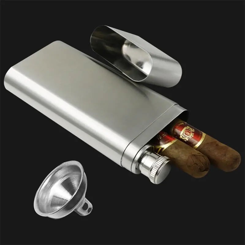 Goodfeer Wine and Cigar Case with Funnel Flasks for Liquor Humidor For Travel Climbing Camping BBQ Hip | Дом и сад