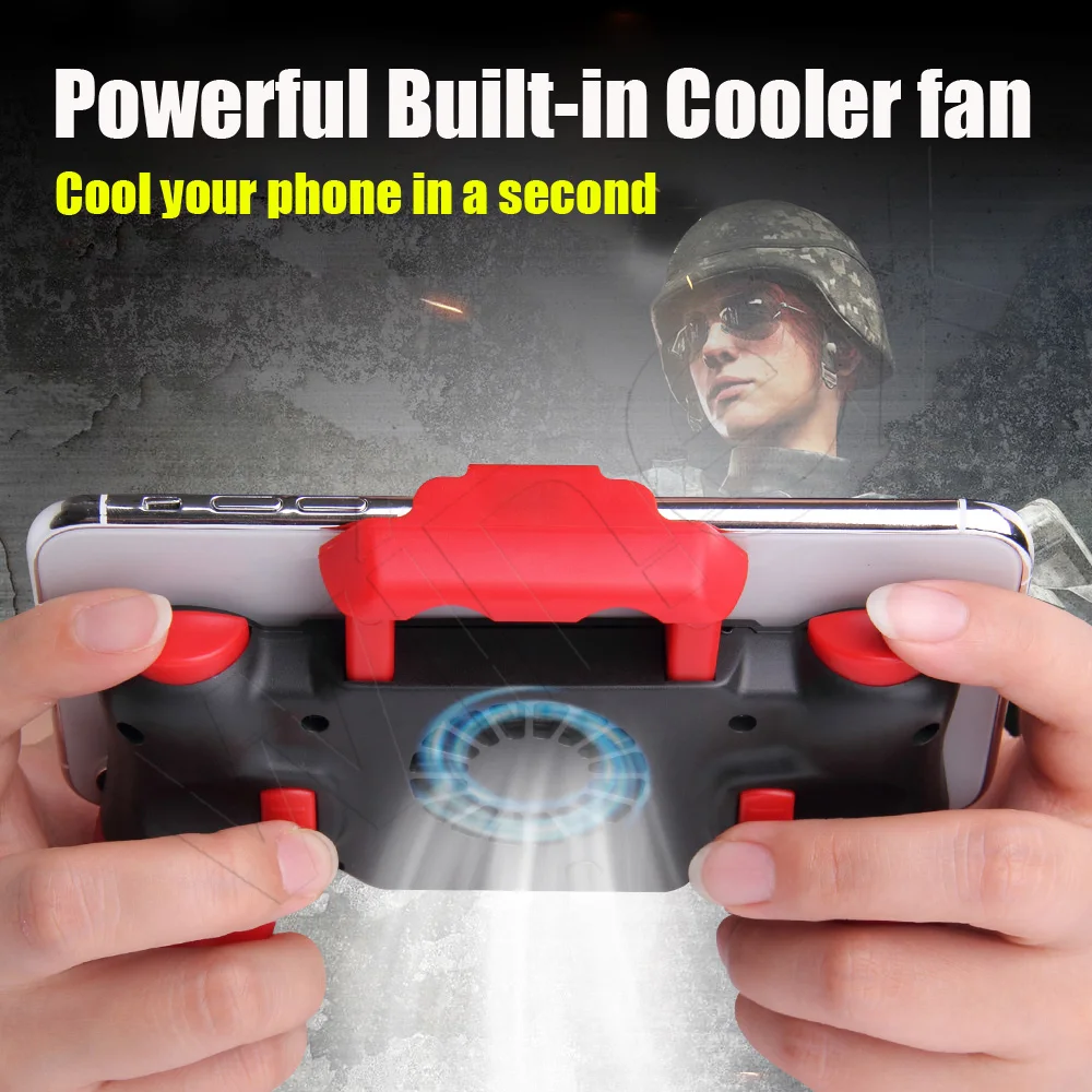 PUBG мобильный шесть пальцев геймпад для IPhone IOS Bluetooth игровой контроллер триггер Aim
