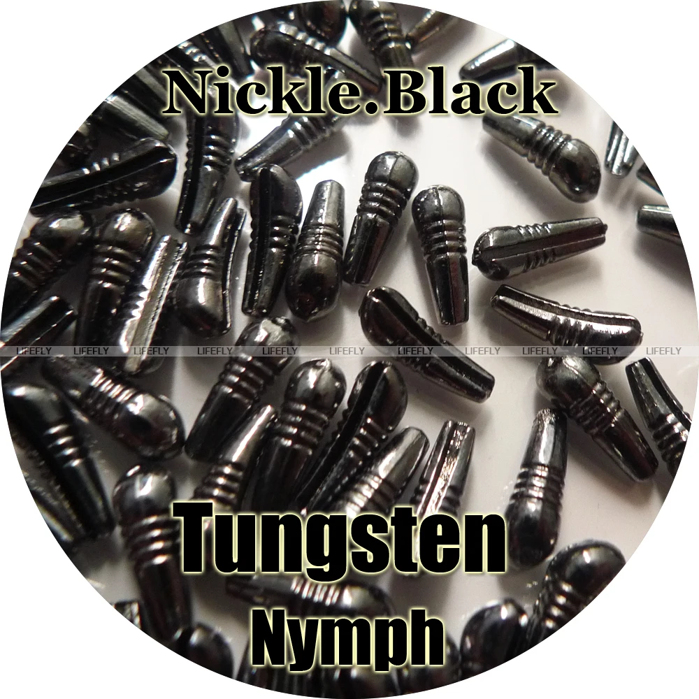 Nickel Black Color / 50pcs Tungsten Nymph Body, Fly Tying, Fishing