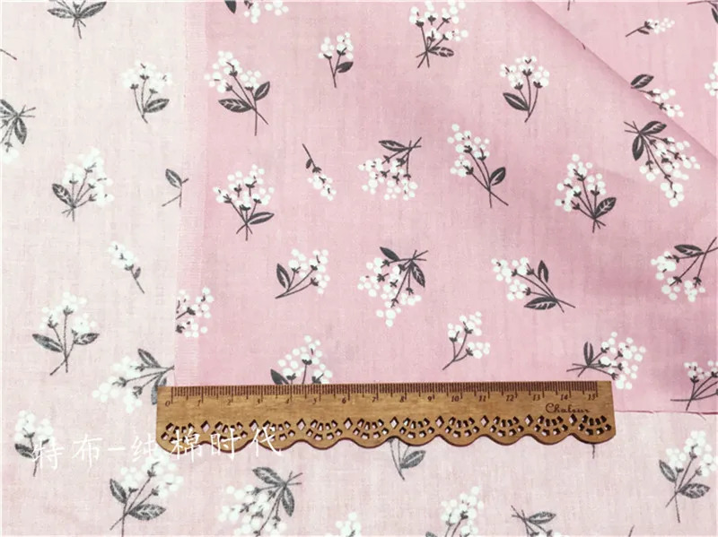 HMS 50x160cm Cotton Twill Fabric DIY Material for Bedding Clothing Rural Flower Wave 4 Colors to Choose T8419b | Дом и сад