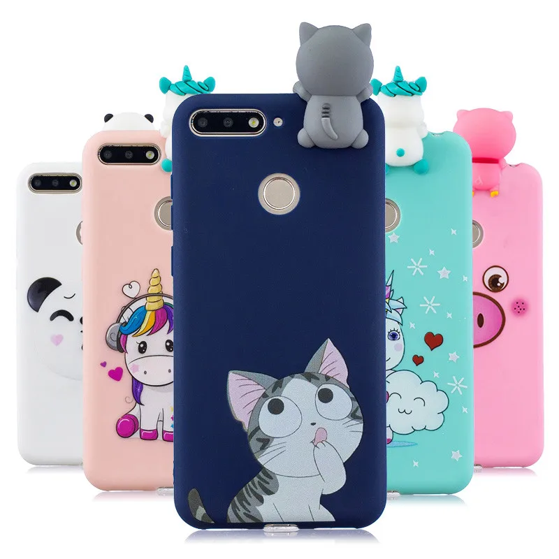 Силиконовый чехол для huawei Honor 7A Pro, чехол для Fundas huawei Y6 Prime, 3D кукольные игрушки, конфеты, мягкий ТПУ чехол для телефона s, для женщин, Etui