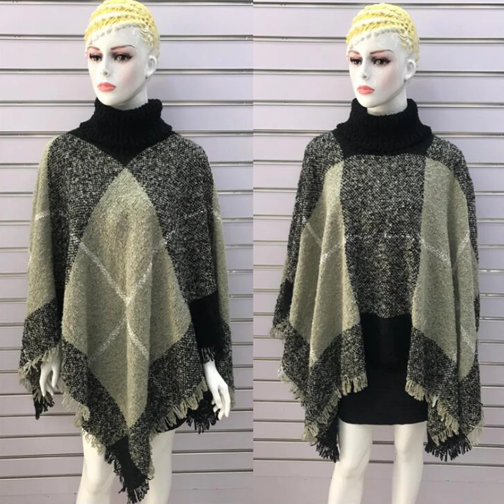 Новинка Лидер продаж женские повседневные свободные вязаные шали пончо с