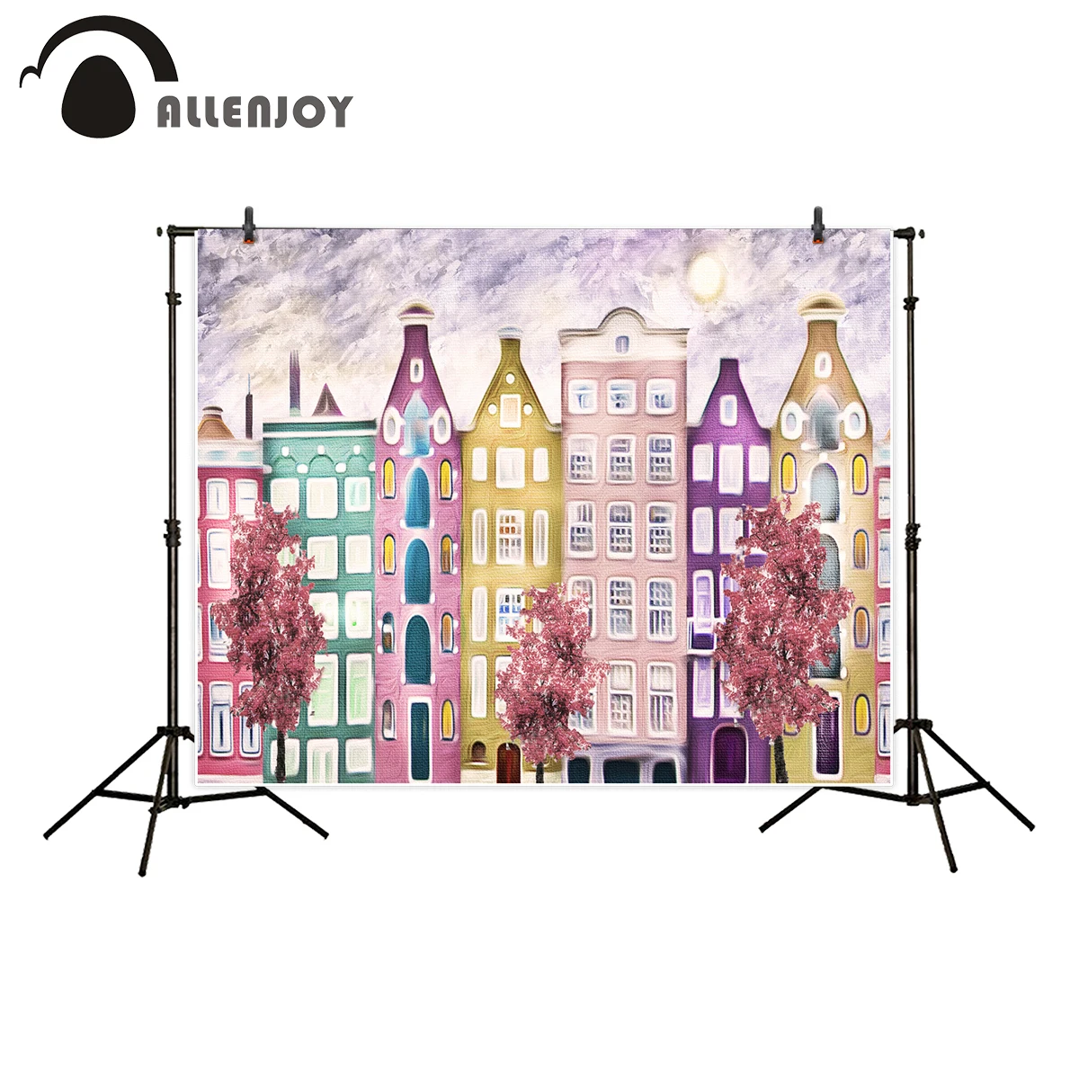 Allenjoy фон для фотосъемки Весенняя картина маслом красочный уличный современный