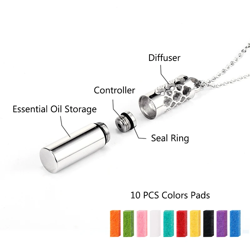 Контейнер для эфирного масла ожерелье 316L нержавеющая сталь диффузор