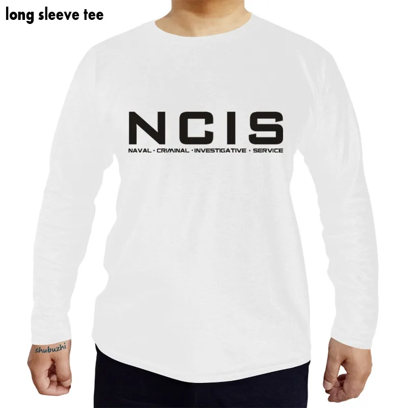 Футболка NCIS Полицейская телешоу крутой логотип 100% хлопок shubuzhi мужские хлопковые
