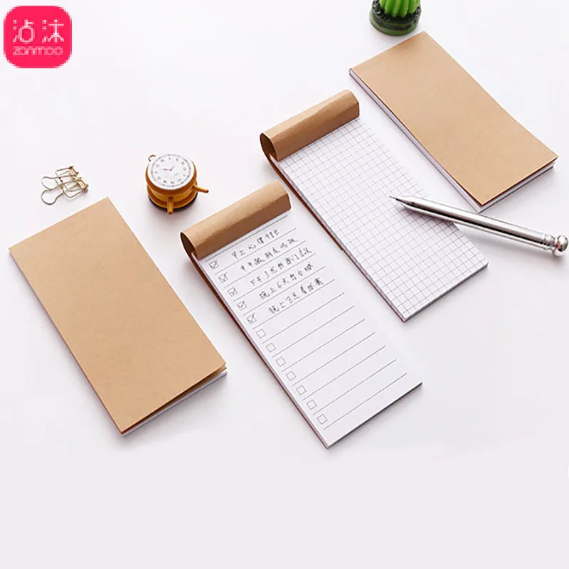 Pocket Kraft Paper Memo Pad Notepad Stationery Scrapbooking Notes To Do List Tear Checklist Note | Канцтовары для офиса и дома