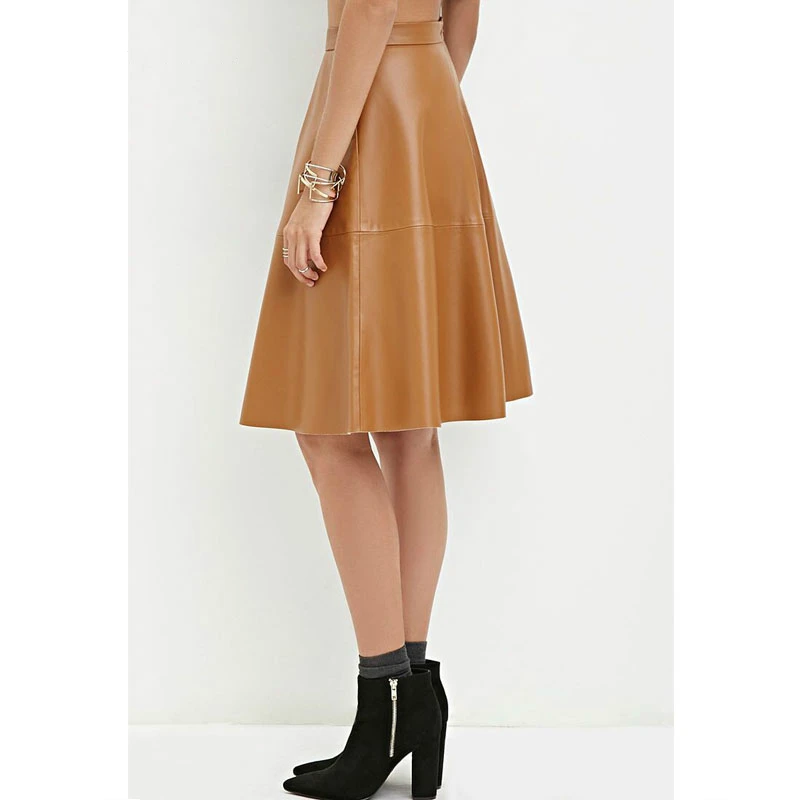Юбка женская трапециевидная до колен элегантная повседневная юбка из