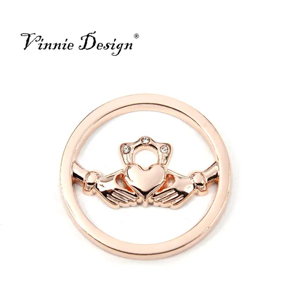 Винни Дизайн Ювелирные изделия мм 33 большая монета сердце с руками кладдахская