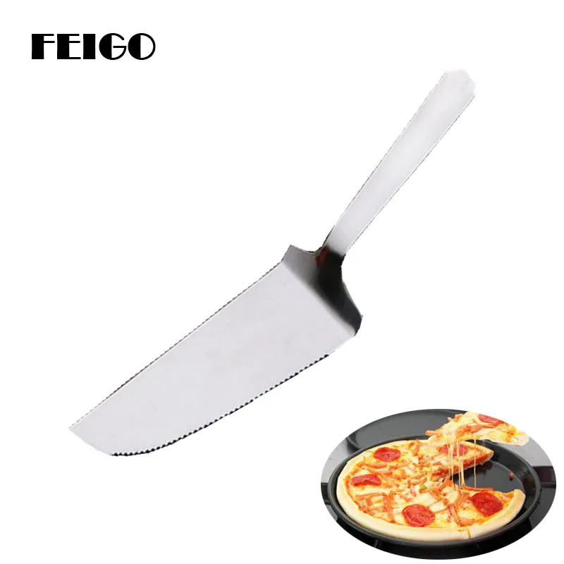 

FEIGO 1Pcs Stainless Steel Pizza Knife Shovel Spatula Cake Holder Transfer Cookie Spatula Pizza Shovel Pastry Cooking Tools F150