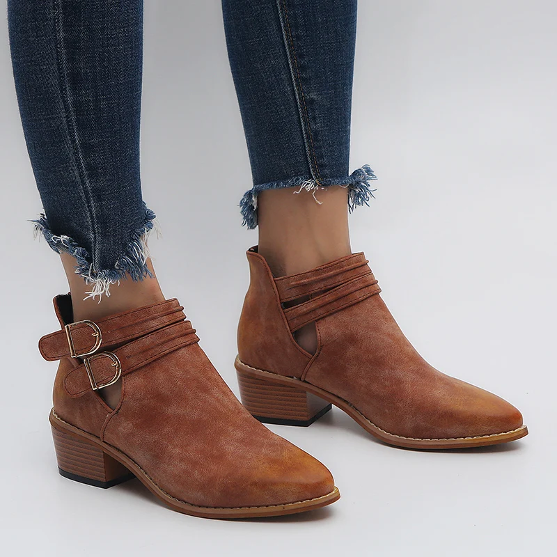 Новинка 2018 зимние женские ботинки COSIDRAM из искусственной кожи обувь на среднем