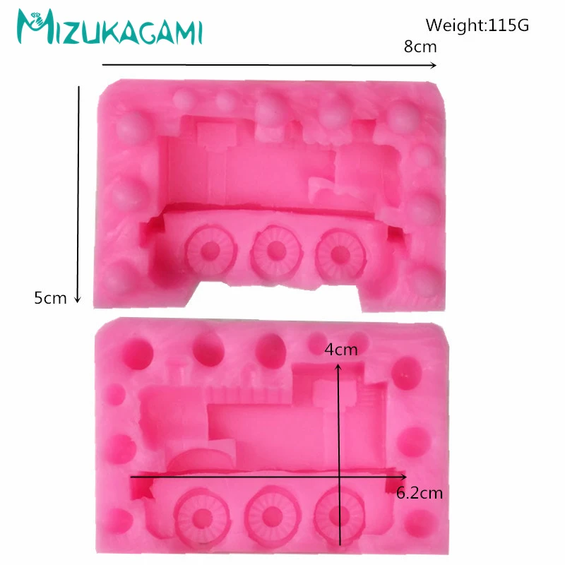 Новый 3D мультфильм форма поезда шоколадная силиконовая DIY помадка торта для