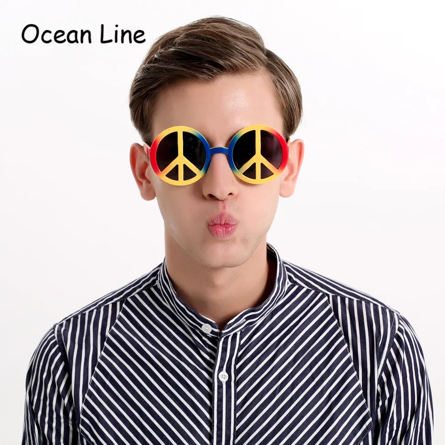 Радужный Мир знак мира костюм Очки декоративные Подарки для гостей праздничное