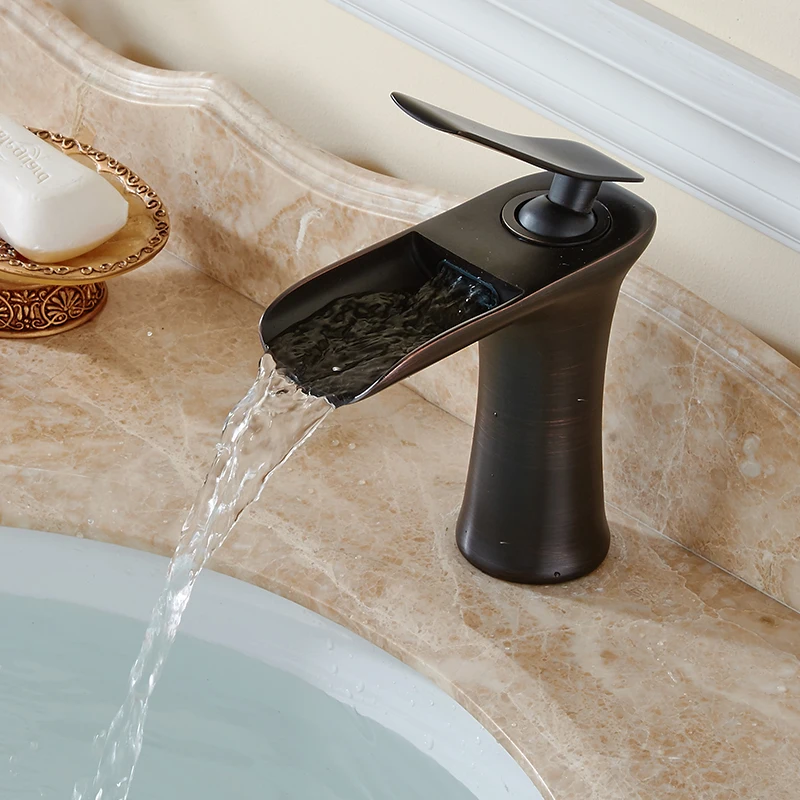 Fapully смеситель для ванной комнаты с одной ручкой раковины кран на бортике