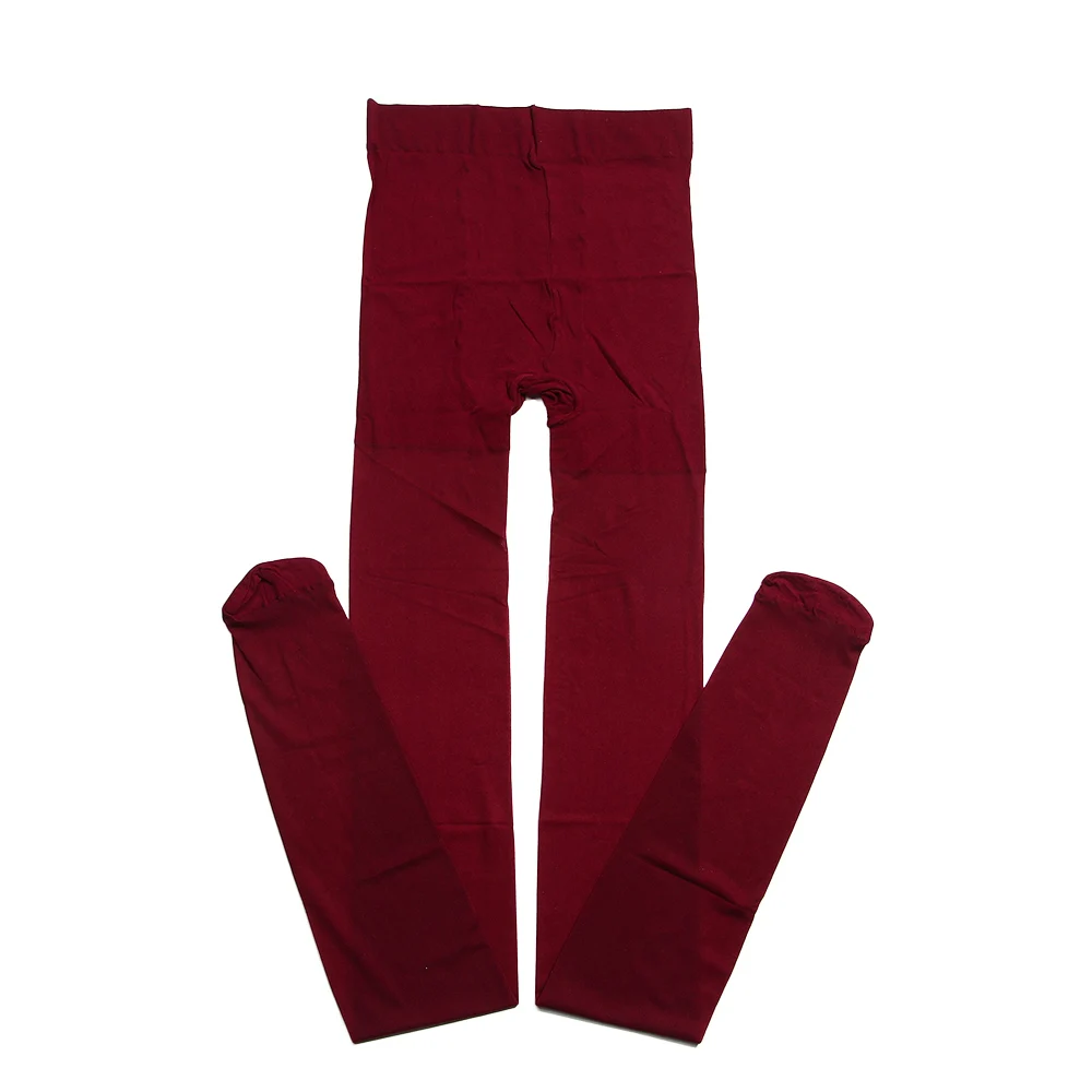 wine red Новые женские сексуальные модные бархатные прозрачные колготки ярких цветов бесшовные чулки колготки в розницу/оптом - Цвет: wine red