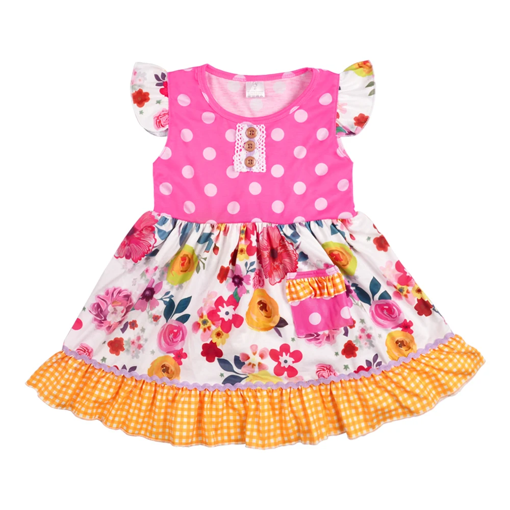 Remake/оптовая продажа Весенняя хлопковая одежда с вышивкой Easte Bunny для маленьких