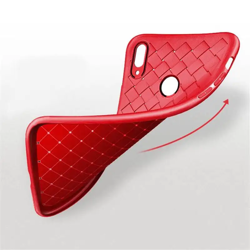 

Luxury Grid Pattern Case For Samsung Galaxy M20 Cases Ultra Thin Soft Silicone Protective Case For Galaxy M20 M 20 Cover
