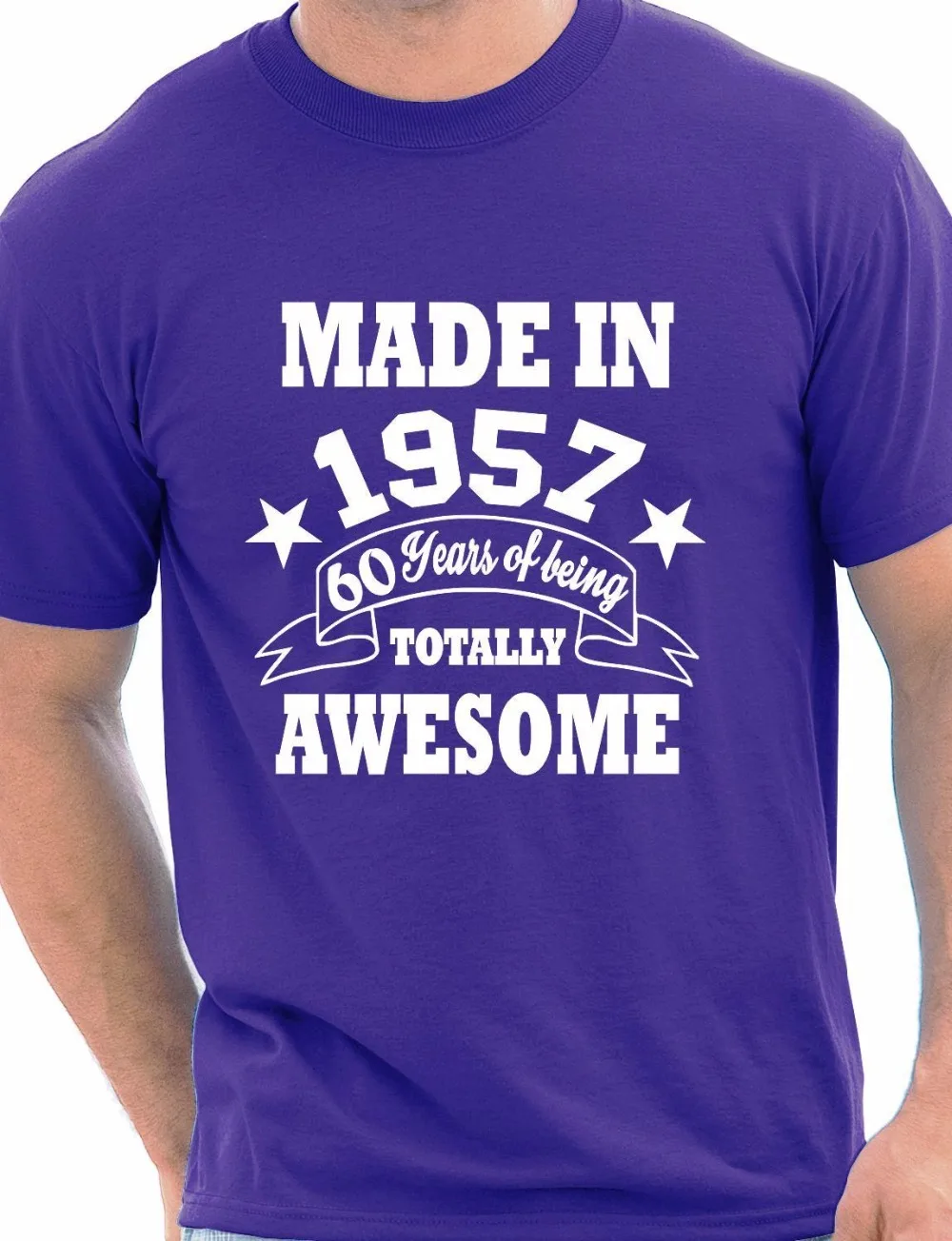 

60th Birthday Present Born in 1957 Mens 60th Gift Unisex T-Shirt More Size and Colors-A611