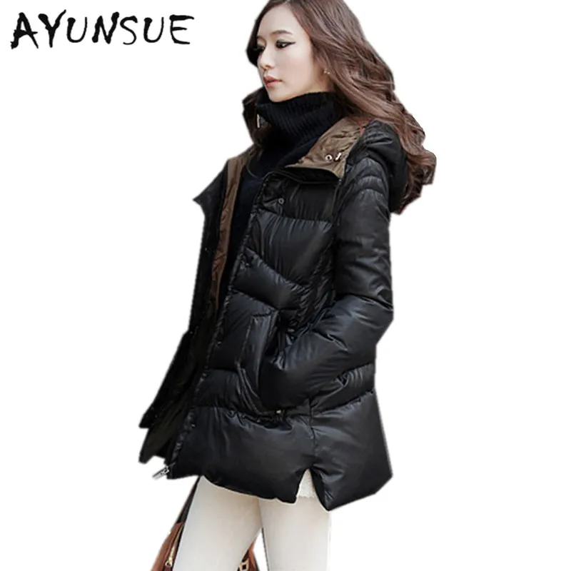 Пуховик на утином пуху зимняя куртка для женщин пальто 2020 Европа Стиль парка с