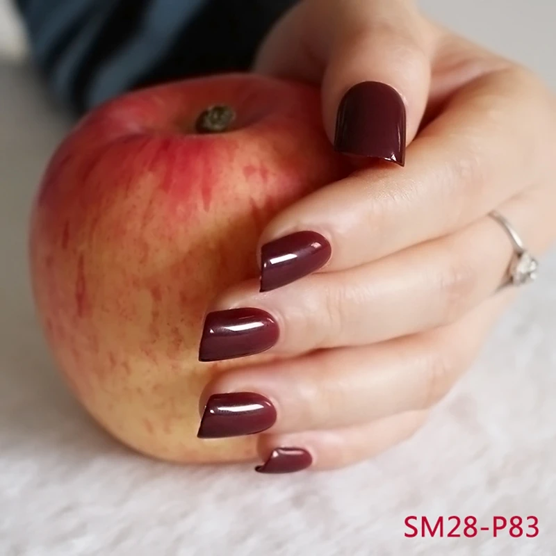 Модные женские конфетные накладные ногти среднего и круглого класса MEI P83|fake nail