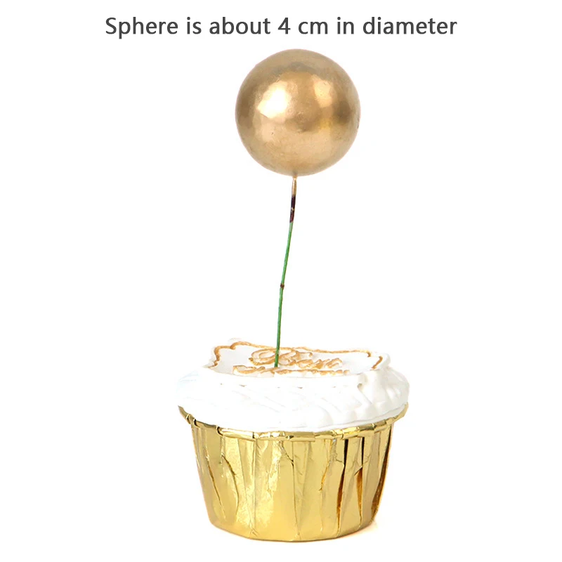 5 шт. золотые серебряные топперы для торта десертные украшения дня рождения