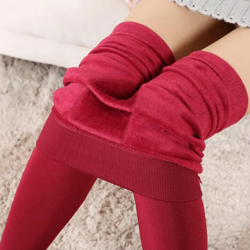 2020 леггинсы с высокой талией утепленные бархатные зимние теплые штаны для женщин бесшовные супер тянущиеся