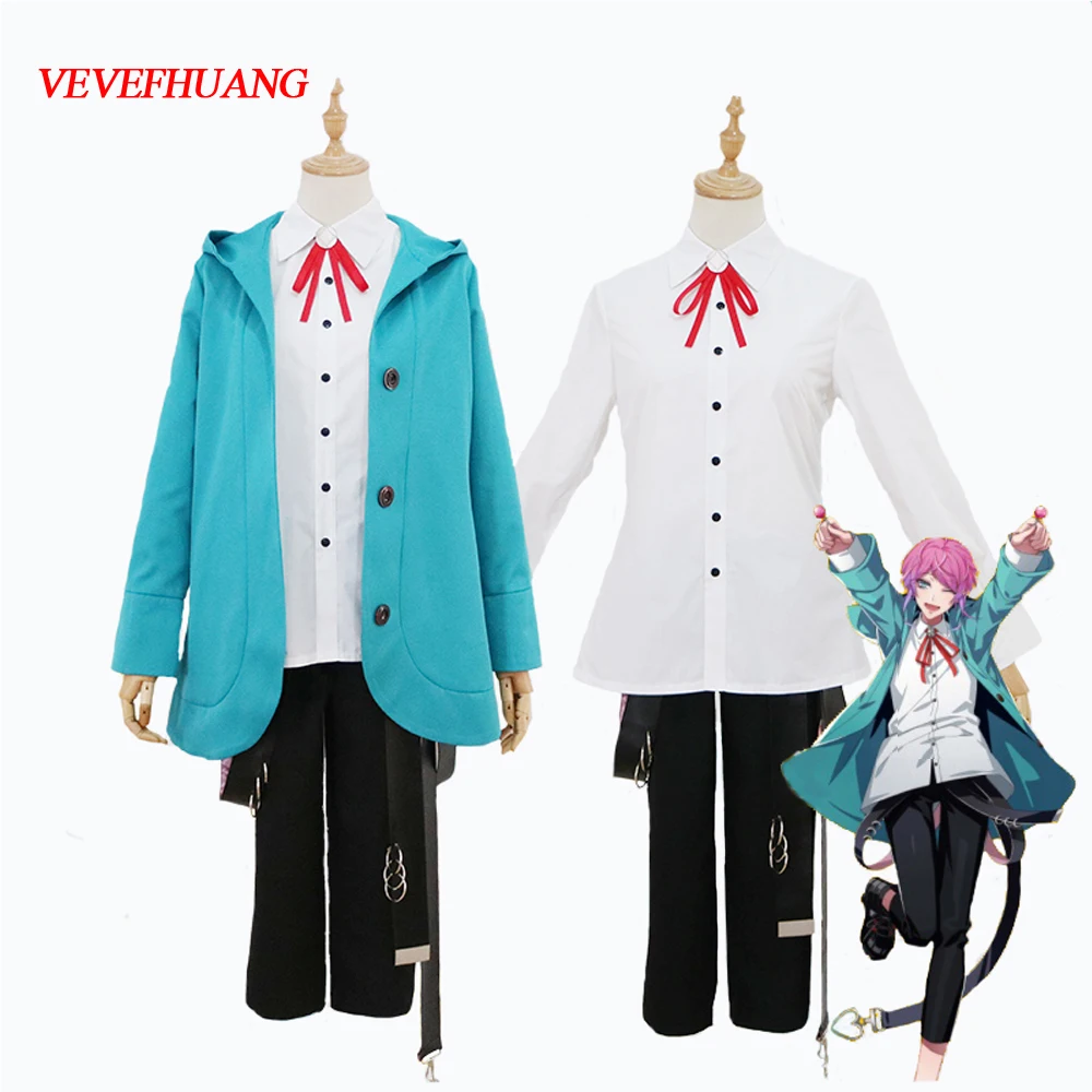 VEVEFHUANG Japanese Voice Actor Division Rap Battle Fling Posse Ramuda Amemura easy R Green Uniform Outfit Cosplay Costume
