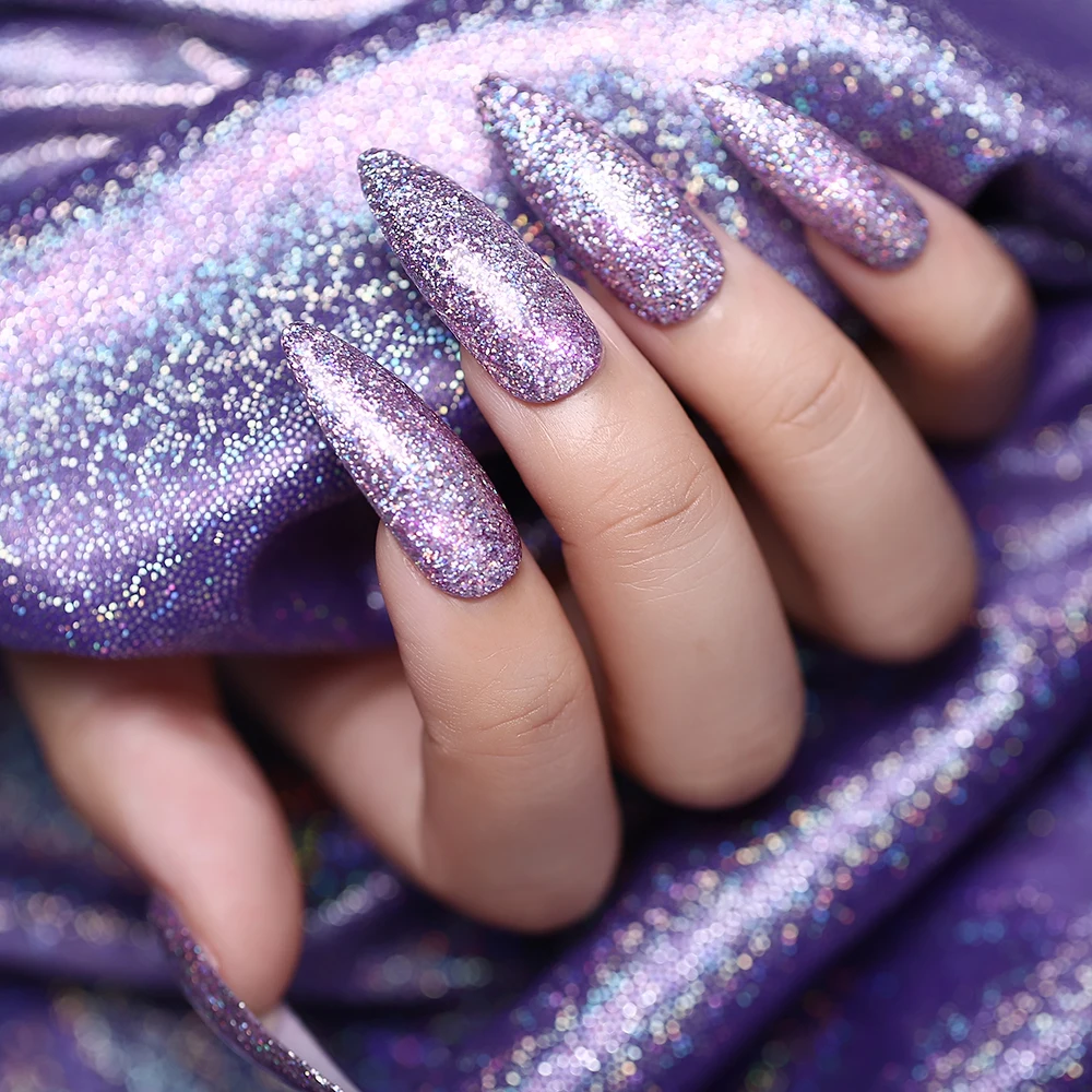 Лазурная красота 4 шт./лот Платиновый лак для ногтей с блестками супер блестящее