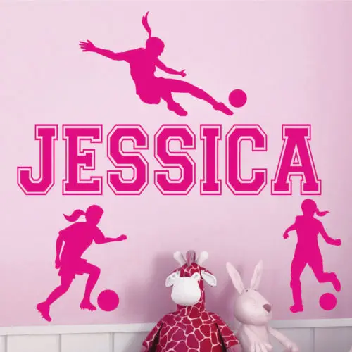 Индивидуальные женские наклейки на стену с именем футбольного матча