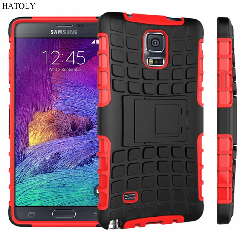 For Cover Samsung Galaxy Note 4 Case Armor Rubber Silicon Phone for N910c < |