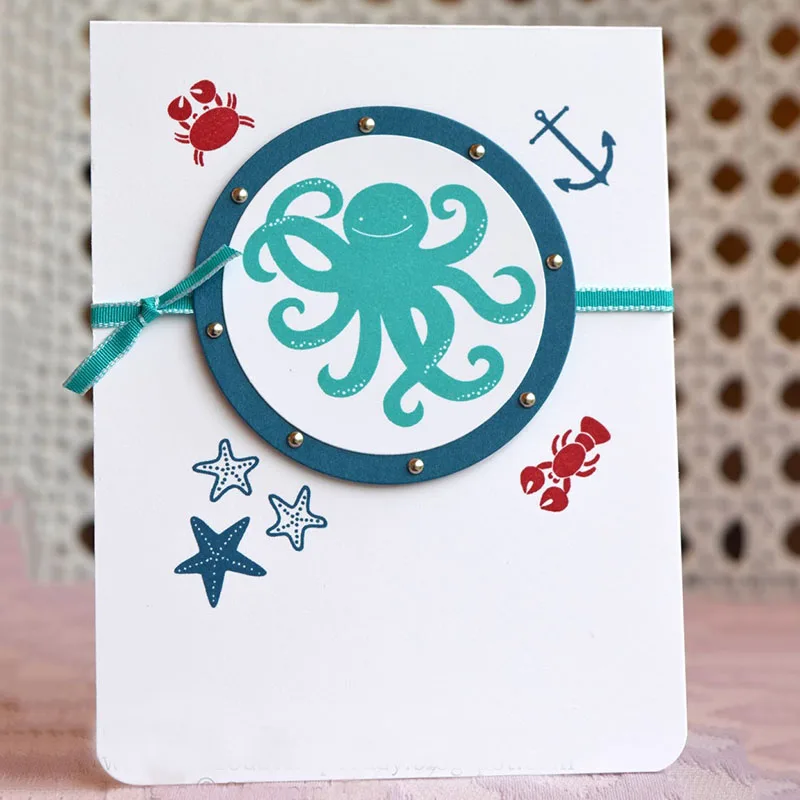 Штампы розмарин ctopus и Sea металлические штампы и штампы DIY Скрапбукинг трафарет для открыток бумажный альбом ручной работы Свадебный декор