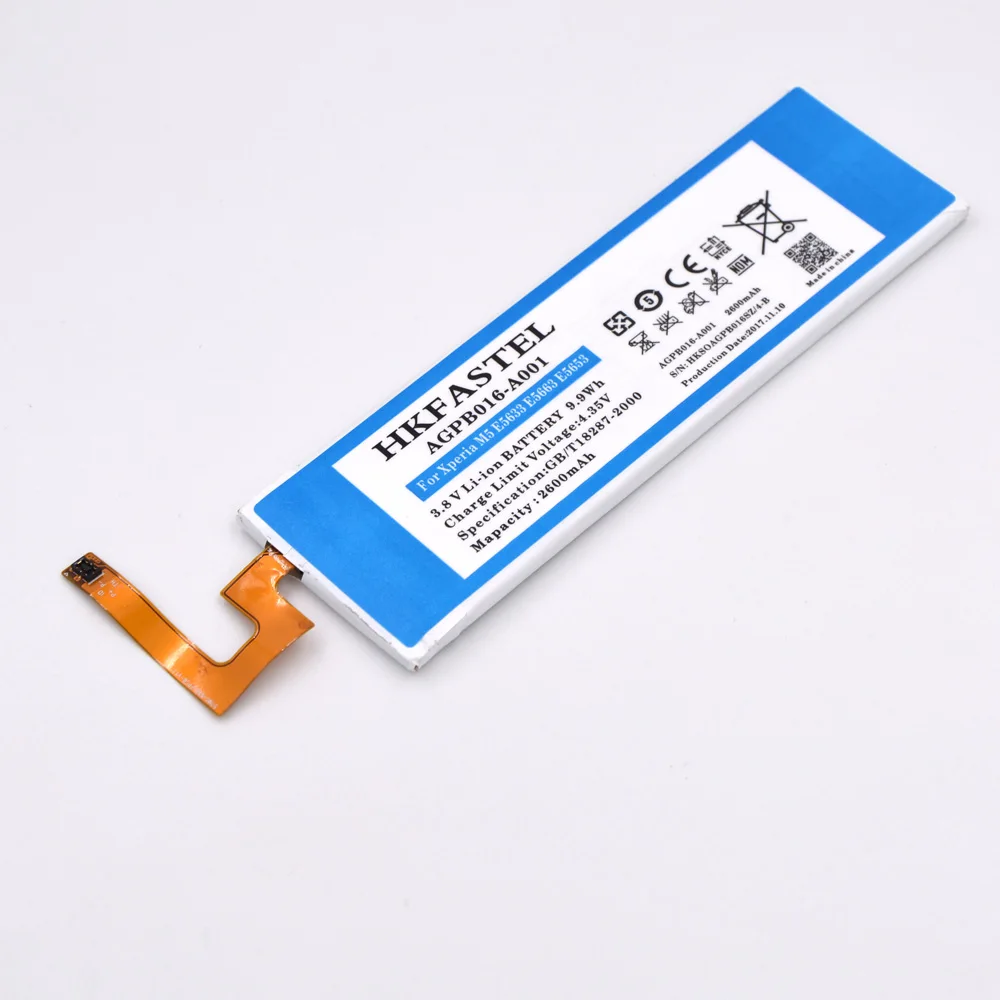 HKFASTEL Новый AGPB016 A001 оригинальный аккумулятор мобильного телефона для Sony Xperia M5 E5633