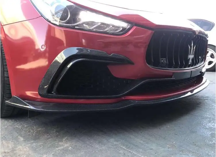Углеродное волокно передний и задний бампер спойлер Диффузор Крышка для Maserati Ghibli