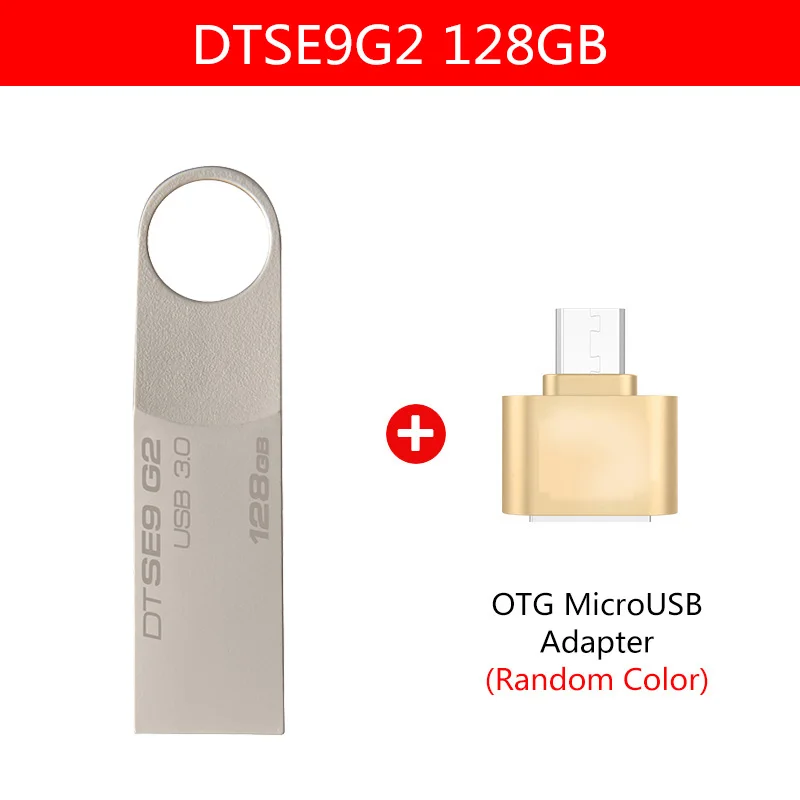 Kingston USB флэш накопитель 128 ГБ Флешка ручка 3 0 ментальная кольцевая память флеш DTSE9G2