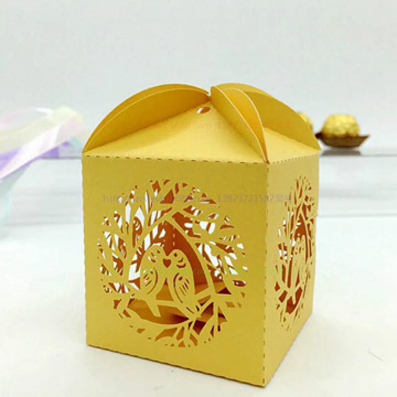 50 шт. коробка для конфет с лентой|box with ribbon|box birthdaybox wedding |