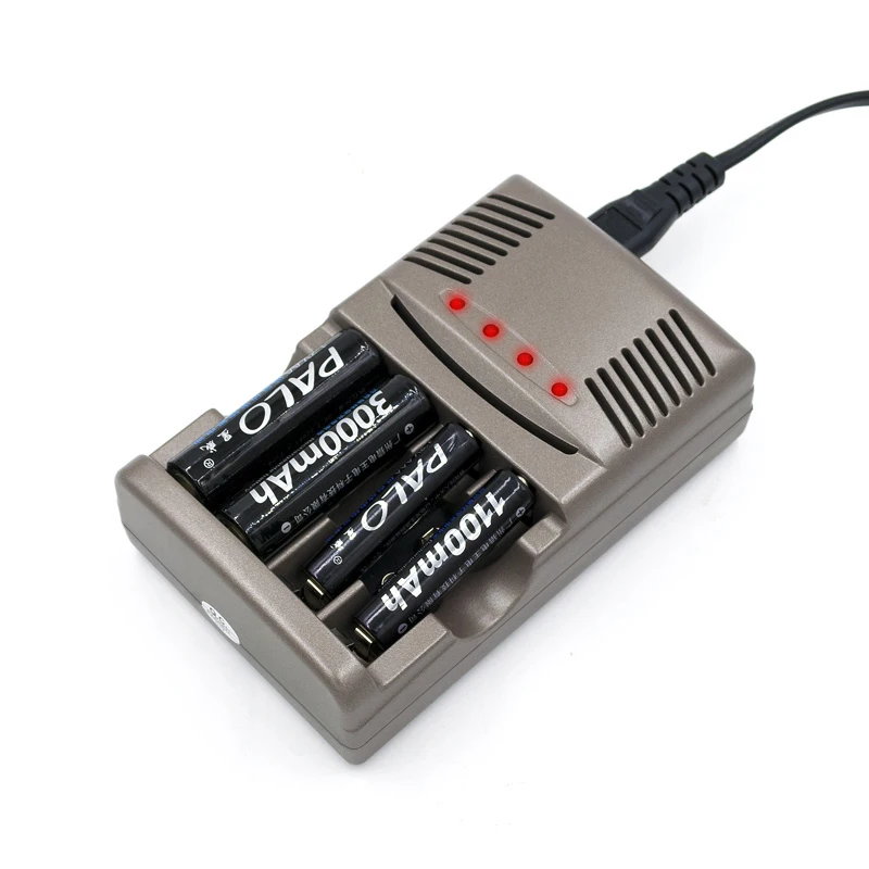 PALO 4 слота светодиодный светильник зарядное устройство для NiCd NiMH AA AAA 6F22 9V 1 2 V