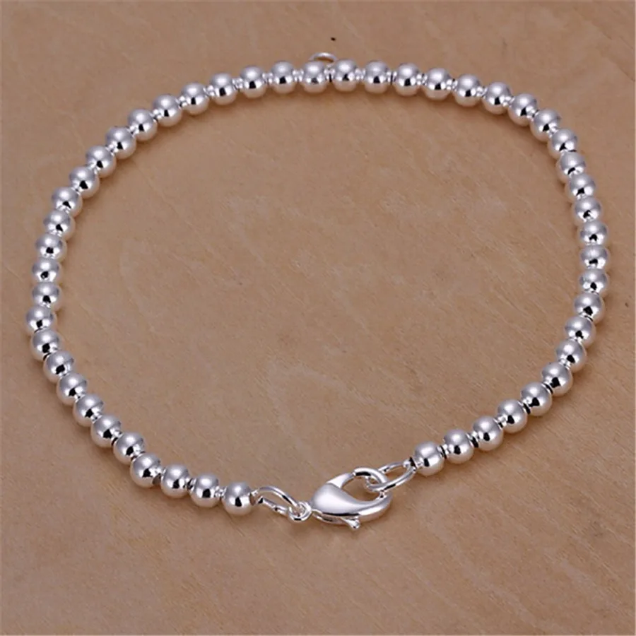 H198 4MM Серебряная цепочка, изысканный витой браслет, модная Очаровательная цепочка для женщин и мужчин, одноцветная, для свадьбы, Милые простые модели ювелирных изделий, H207 - Окраска металла: H198 4MM