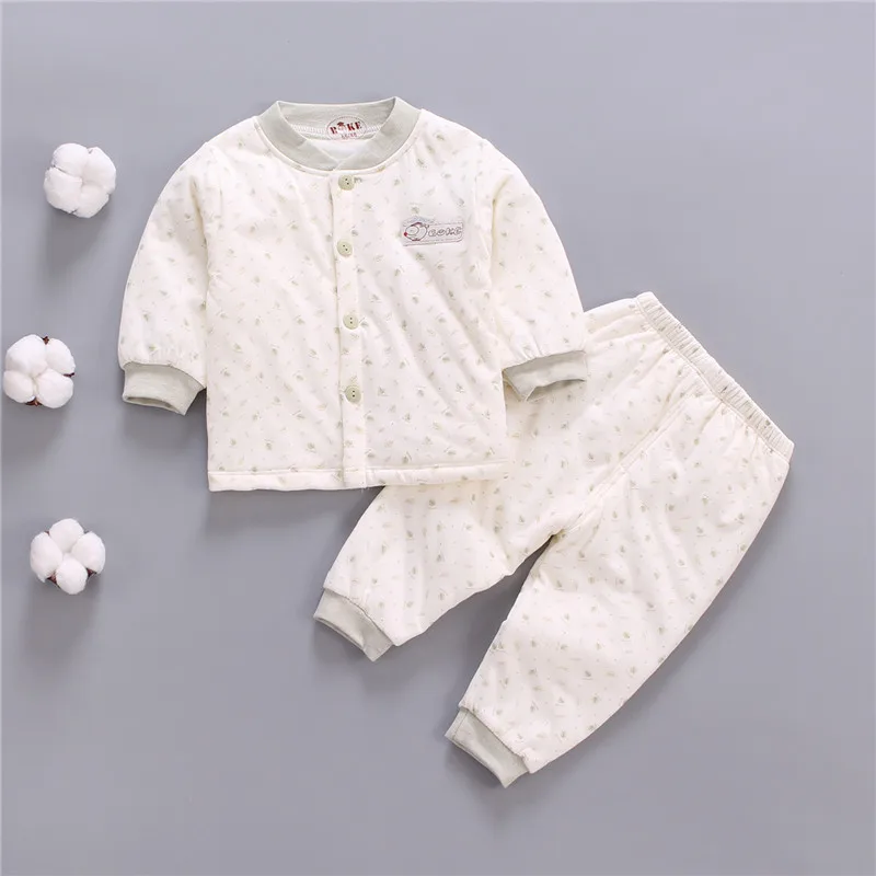 Newborn baby winter warm clothing set toddler pajamas clothes infant coat+pants 2pcs suit for newborn kids costume | Детская одежда и