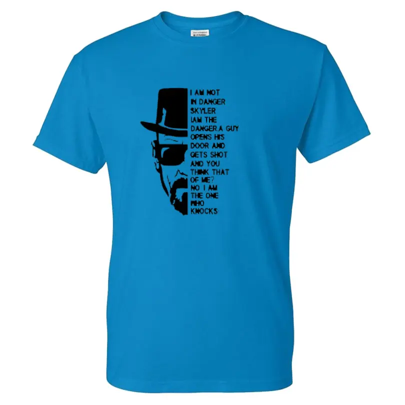 2019 summer men Cotton heisenberg casual short sleeve print O-Neck Short Sleeve Mens T Shirt Summer Male Slim Casual | Мужская одежда