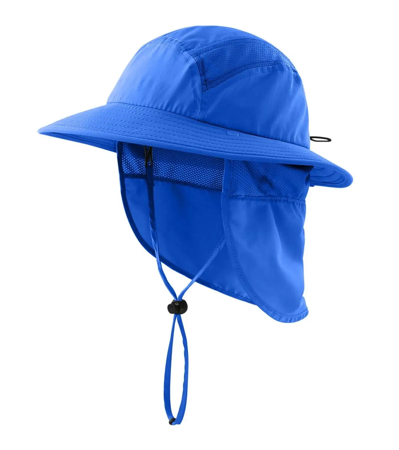 Blue Connectyle UPF 50+ мальчиков летнее солнце шляпу с шеи лоскут летние пляжные шапка шляпа для сафари - Цвет: Blue