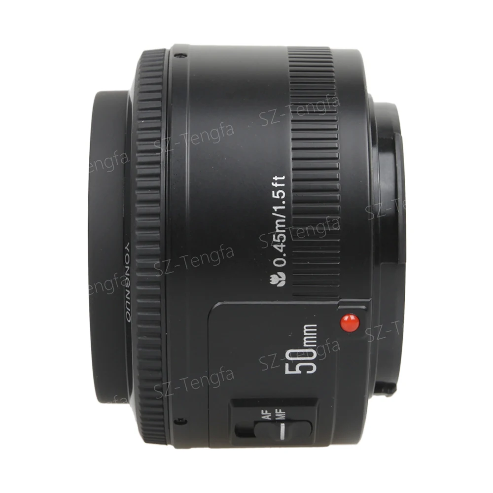 YONGNUO YN 50 мм объектив с фиксированным фокусом EF F/1 8 AF/MF lense большой диафрагмой
