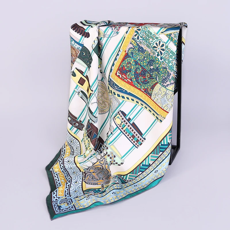 100% шелковый саржевый шарф квадратная шаль бесконечности женские шарфы с