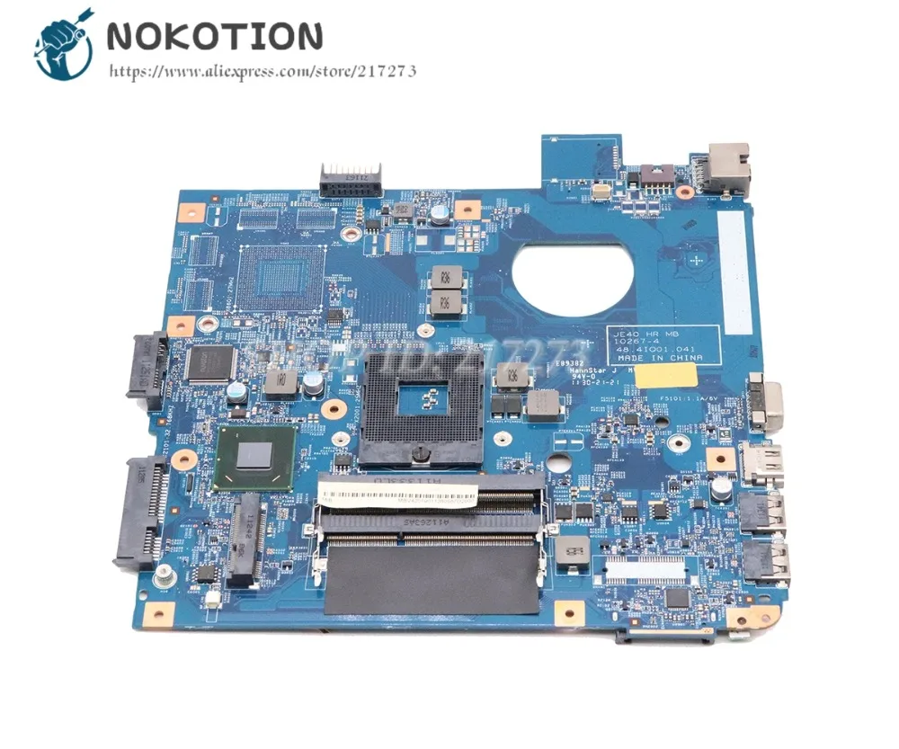 

NOKOTION For Acer aspire 4752 4755 Laptop Motherboard MBRPT01001 JE40 HR MB 10267-4 48.4IQ01.041 MAIN BOARD HM65 DDR3