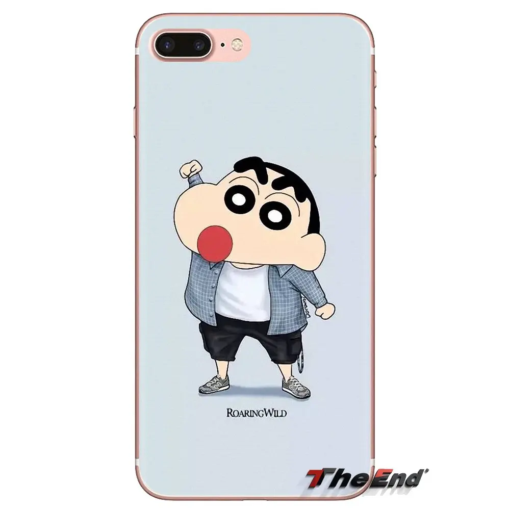 Прозрачные мягкие чехлы Crayon Shin Chan для Samsung Galaxy S3 S4 S5 Mini S6 S7 Edge S8 S9 S10 Plus Note 3 4 5 8 9 |